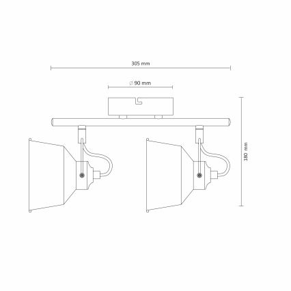 LED Stropna ugradbena svjetiljka 2xE14/8W/230V
