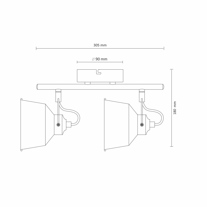 LED Stropna ugradbena svjetiljka 2xE14/8W/230V
