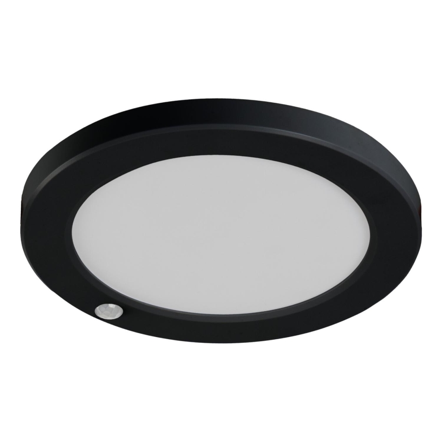 LED Stropna/ugradbena svjetiljka sa senzorom pokreta 2u1 ERGA LED/17W/230V 3000/4000/6500K crna