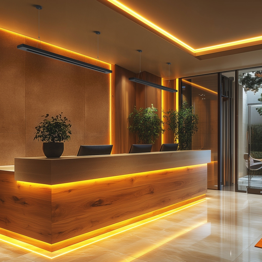 LED Stropna/viseća svjetiljka PLANK LED/20/30/40W/230V 2700/4000/6000K CRI 90 crna