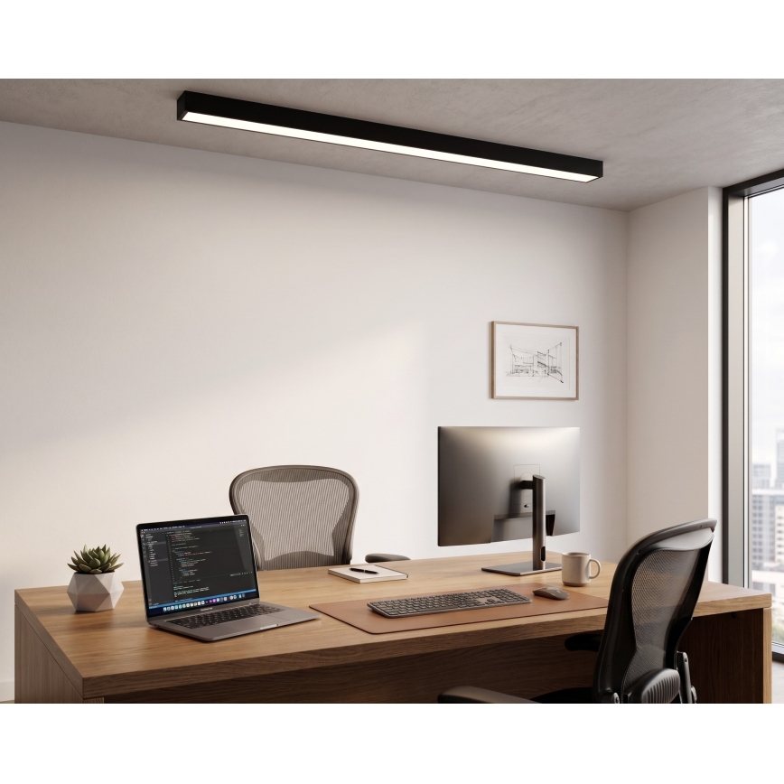 LED stropna/visilica na sajli LED/44W/230V 4000K 120 cm crna
