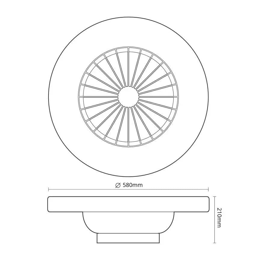 LED Dimmabilni stropni luster s ventilatorom OPAL LED/72W/230V 3000-6500 + daljinski upravljač