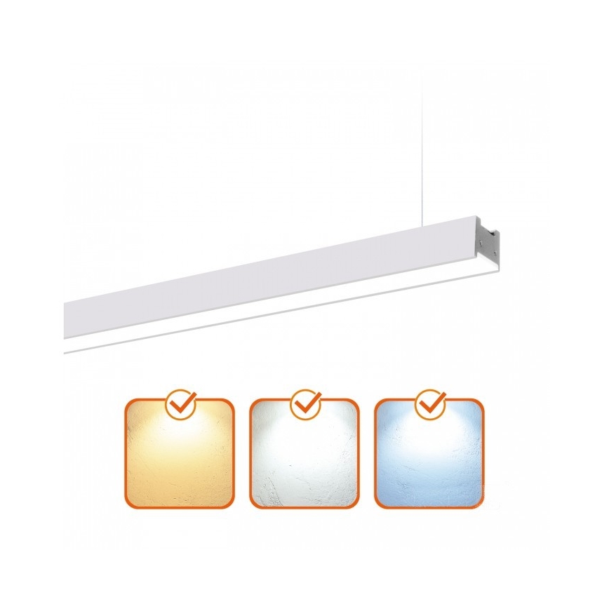 LED stropna nadometna viseća svjetiljka KOLINE LED/40W/230V 3000/4000/6500K 120 cm bijela