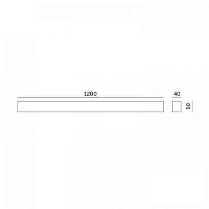 LED stropna nadometna viseća svjetiljka KOLINE LED/40W/230V 3000/4000/6500K 120 cm bijela