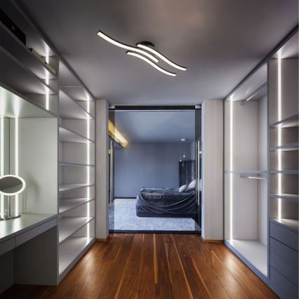 LED stropno svjetilo 3xLED/6W/230V 2700K crno