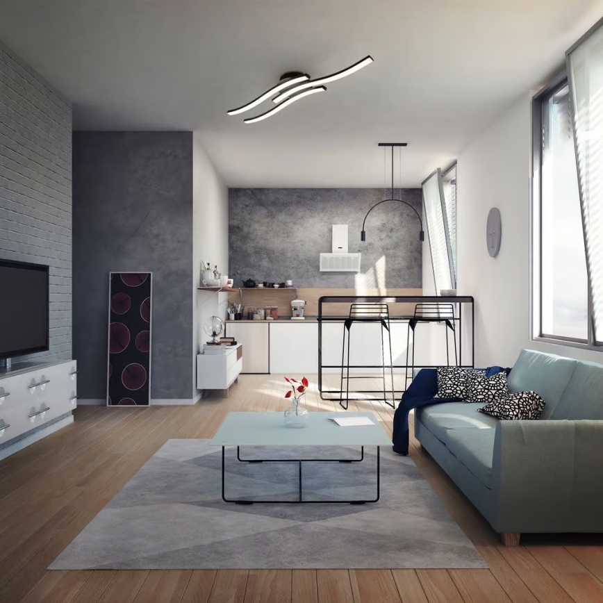 LED stropno svjetilo 3xLED/6W/230V 2700K crno