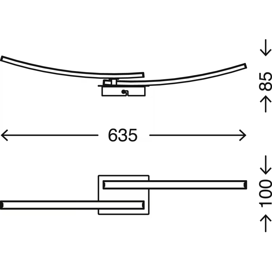 LED stropno svjetlo 2xLED/6W/230V 3000K matni krom