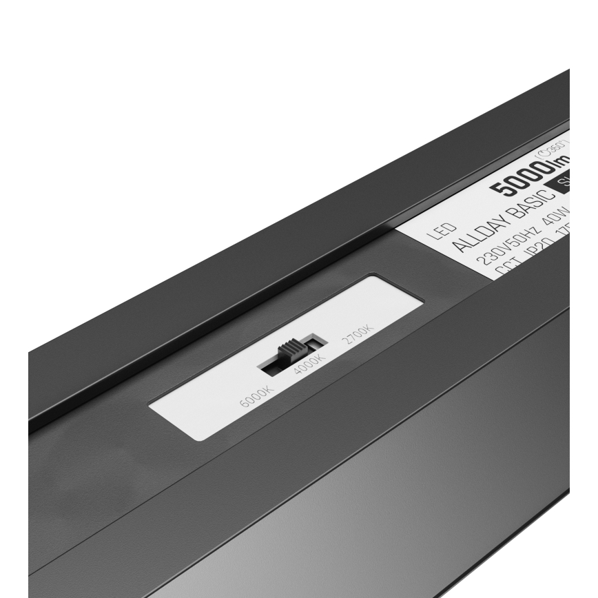 LED stropna svjetiljka ALLDAY BASIC LED/20/30/40W/230V 2700/4000/6000K 120 cm crna