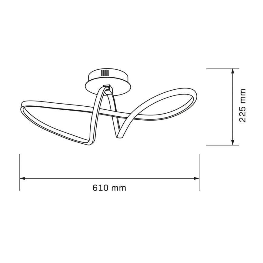 LED stropno svjetlo FLAVIA LED/33W/230V 24x61 cm crno