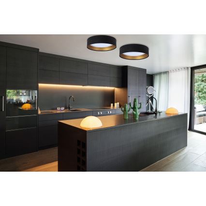 LED stropna svjetiljka GALAXY LED/24W/230V Ø 44 cm crna/zlatna