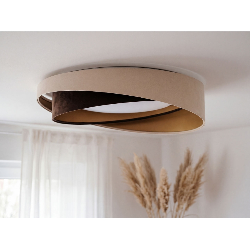 LED stropno svjetlo GALAXY MODERN LED/24W/230V Ø 55 cm bež/smeđa/zlatna
