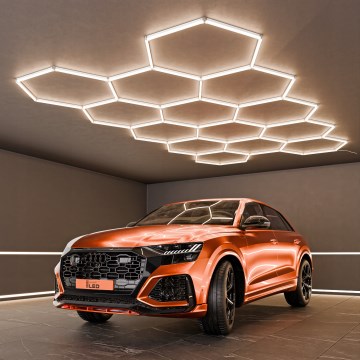 LED stropno svjetlo HEXAGON LED/570W/85-265V 4000K 522x298 cm CRI 90 IP44 bijela