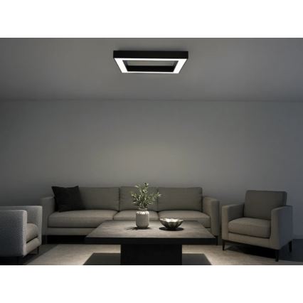 LED stropno svjetlo LED/100W/230V 3000/4000/6500K 80x80 cm crno