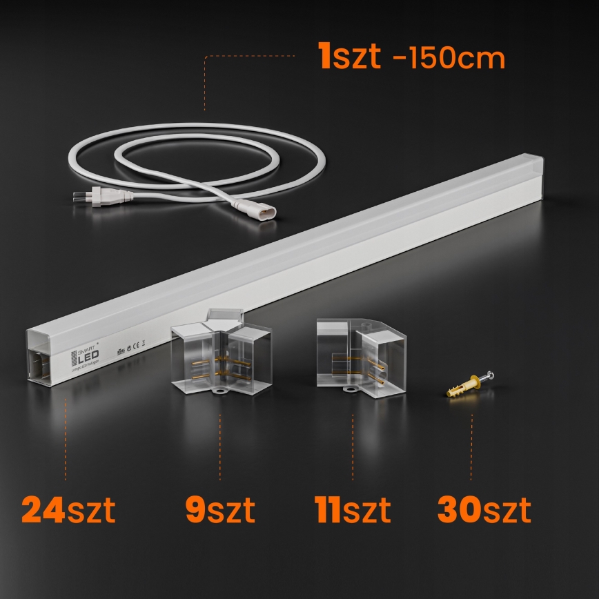 LED stropna svjetiljka HEXAGON LED/192W/85-265V 4000K 298x209 cm CRI 90 IP54 bijela