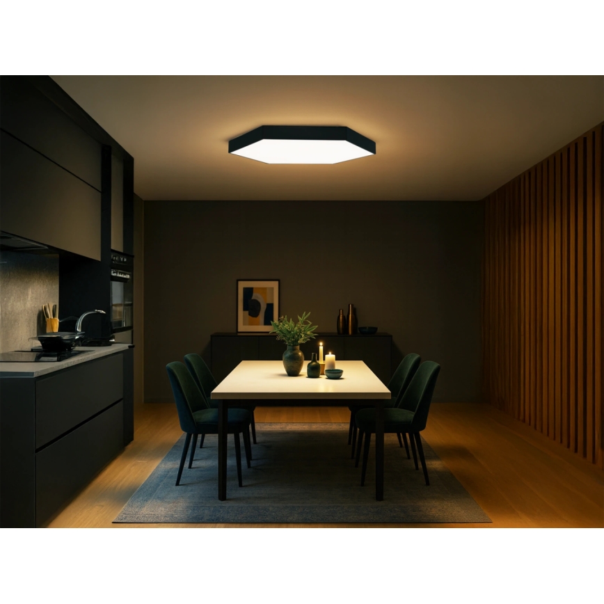 LED stropno svjetlo LED/200W/230V 3000/4000/6500 K Ø 100 cm crno