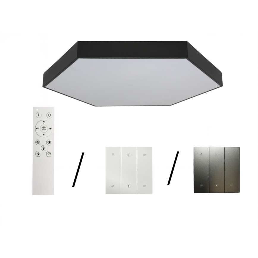 LED stropno svjetlo LED/200W/230V 3000/4000/6500 K Ø 100 cm crno