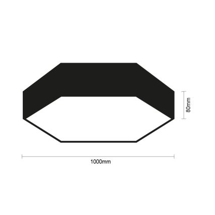 LED stropno svjetlo LED/200W/230V 3000/4000/6500 K Ø 100 cm crno