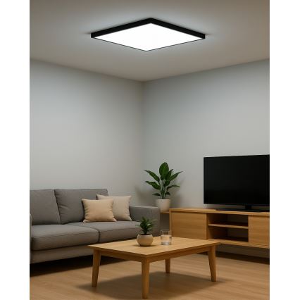 LED stropno svjetlo LED/24W/230V 3000/4000/6500K 30x30 cm crno