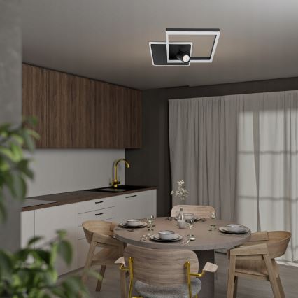 LED stropno svjetlo LED/38W/230V + 1x GU10/30W crno