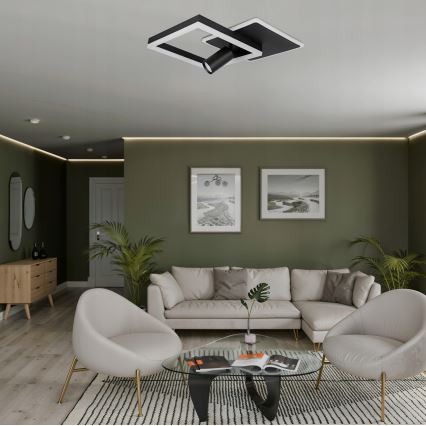 LED stropno svjetlo LED/38W/230V + 1x GU10/30W crno