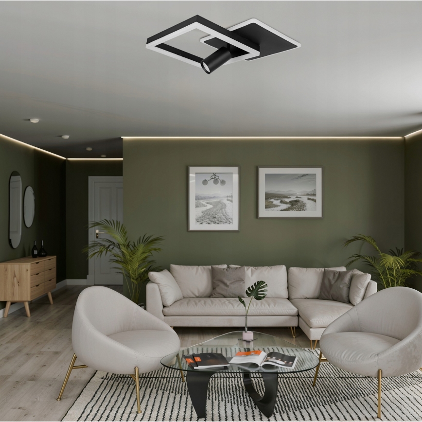 LED stropno svjetlo LED/38W/230V + 1x GU10/30W crno