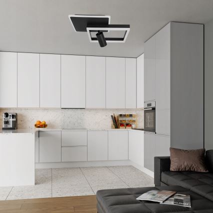 LED stropno svjetlo LED/38W/230V + 1x GU10/30W crno