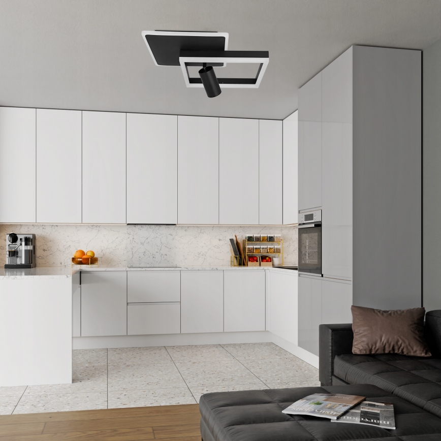 LED stropno svjetlo LED/38W/230V + 1x GU10/30W crno