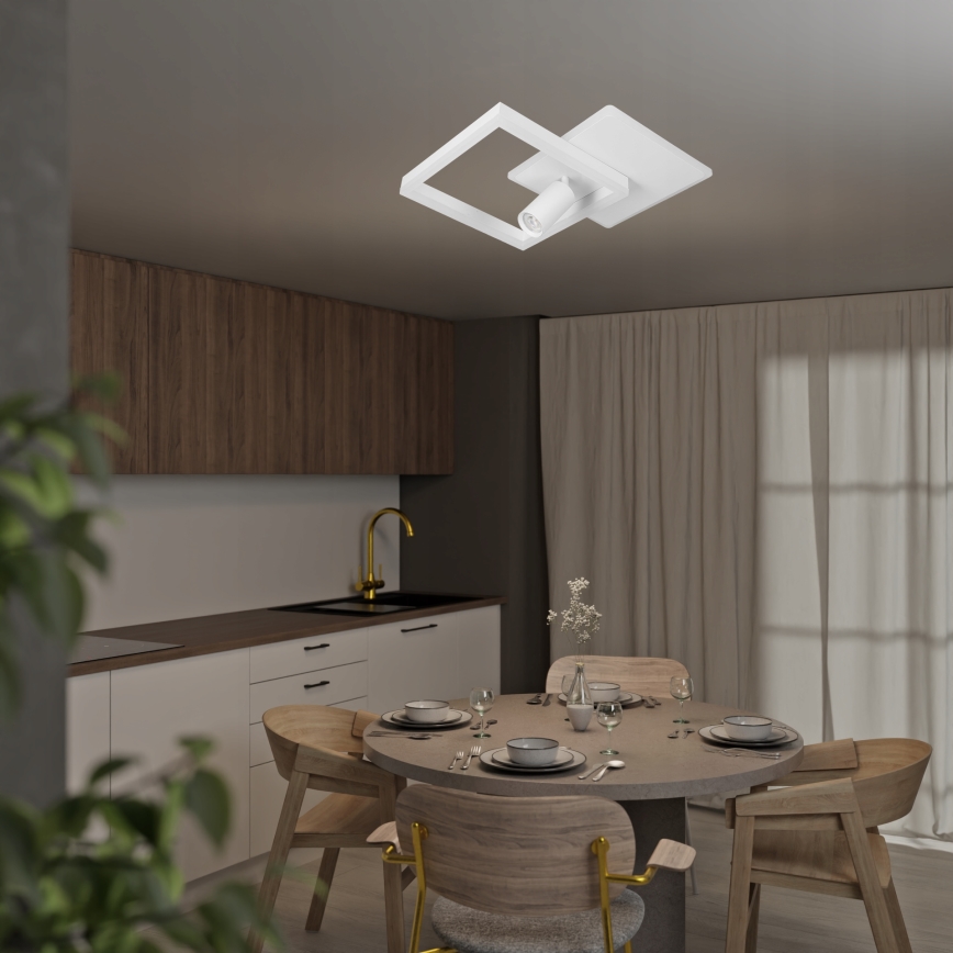 LED stropno svjetlo LED/38W/230V + 1xGU10/30W bijela