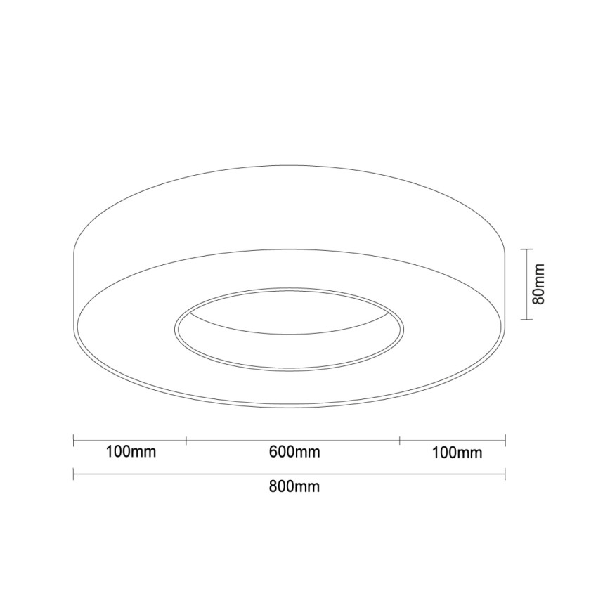 LED stropno svjetlo LED/80W/230V 3000/4000/6500K promjer 80 cm bijelo