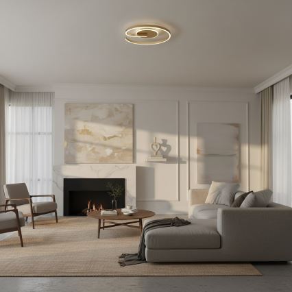 LED stropno svjetlo LORENZO LED/22W/230V Ø 50 cm zlatna