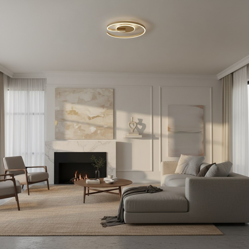 LED stropno svjetlo LORENZO LED/22W/230V Ø 50 cm zlatna