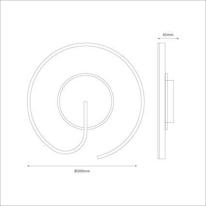 LED stropno svjetlo LORENZO LED/22W/230V Ø 50 cm zlatna