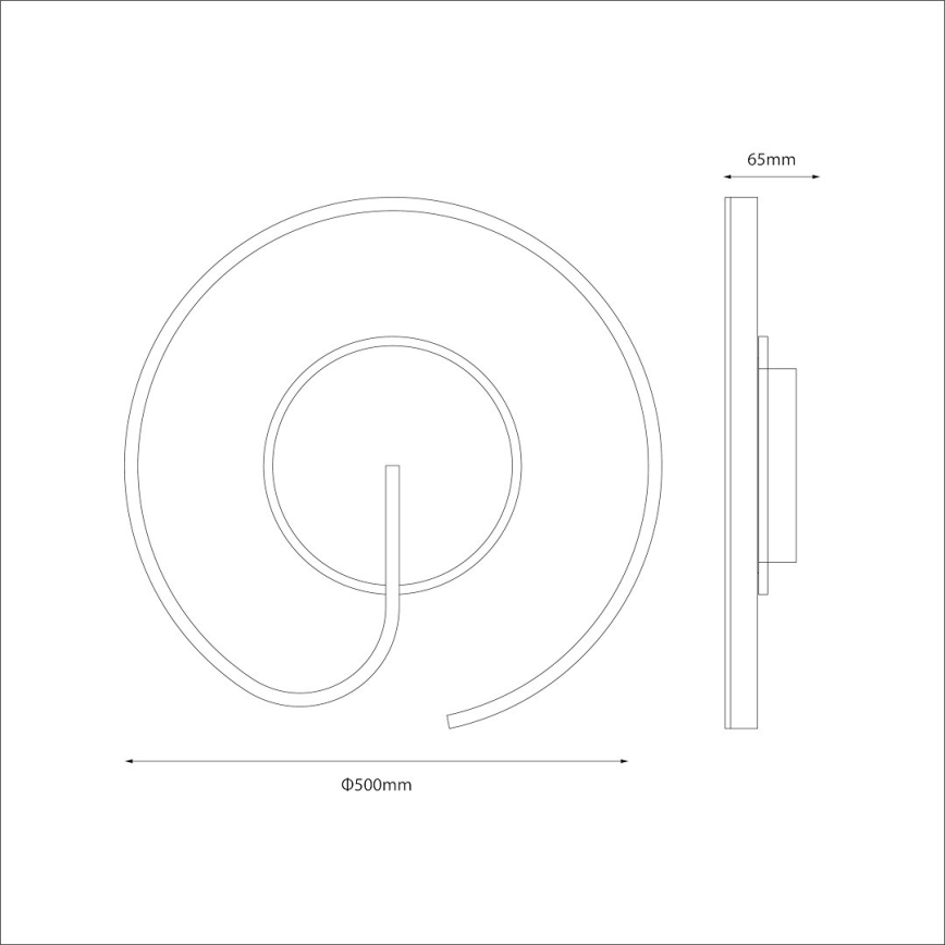 LED stropno svjetlo LORENZO LED/22W/230V Ø 50 cm zlatna