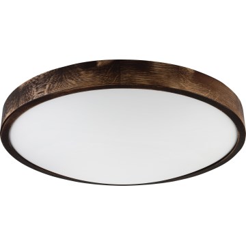 LED stropno svjetlo OAK SLIM LED/36W/230V 4000K Ø 47 cm hrast/tamno smeđa
