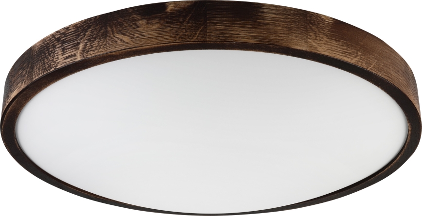 LED stropno svjetlo OAK SLIM LED/36W/230V 4000K Ø 47 cm hrast/tamno smeđa
