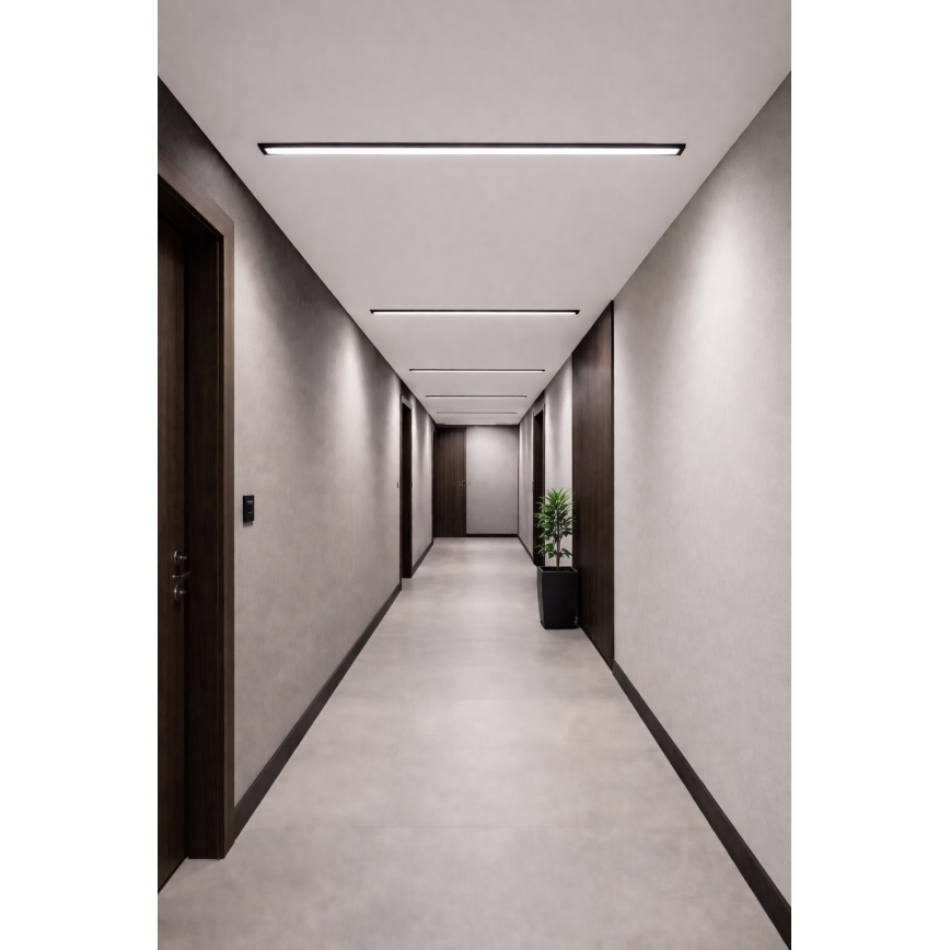 LED stropno svjetlo REDOM LED/24W/230V 4000K 60 cm crno