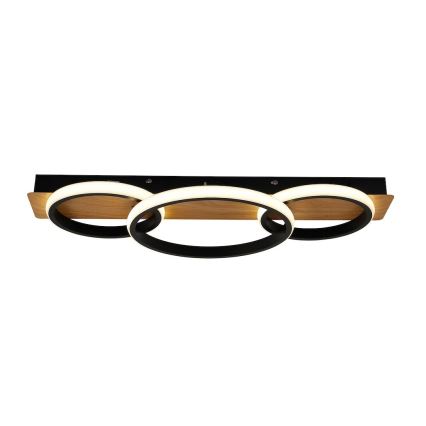 LED stropno svjetlo ROWENA LED/18W/230V crna/smeđa