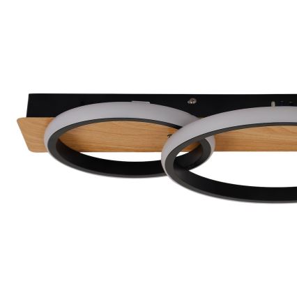 LED stropno svjetlo ROWENA LED/18W/230V crna/smeđa