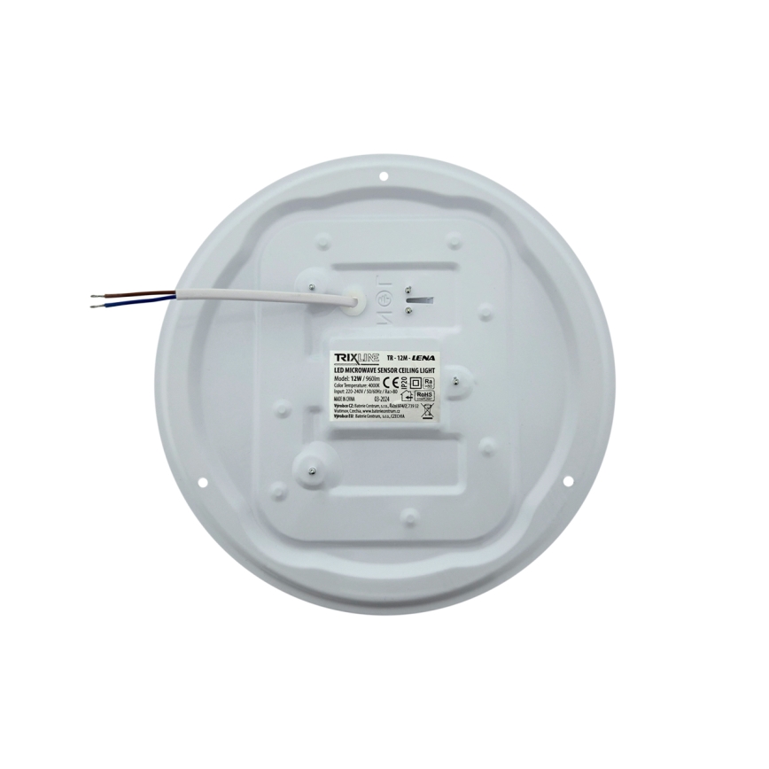 LED stropno svjetlo s detektorom pokreta LENA LED/12W/230V pr. 25,7 cm bijela