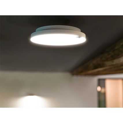 LED prigušivo stropno svjetlo sa senzorom pokreta i sumraka OLDA LED/6/12/18W/230V, promjer 23 cm