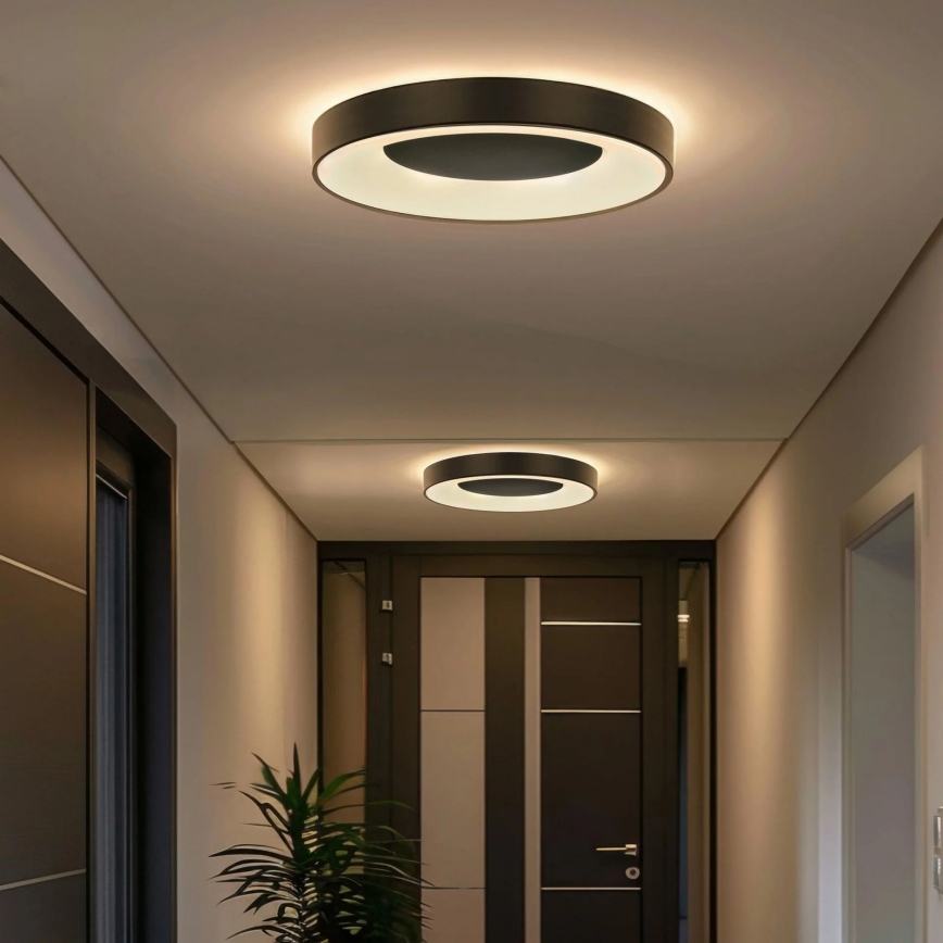 Prigušivo LED stropno svjetlo za kupaonicu WITOLD LED/48W/230V promjer 38,5 cm 3000–6000K IP44 + daljinski upravljač