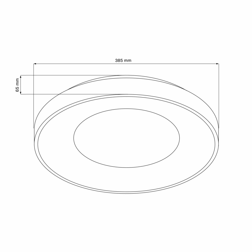 Prigušivo LED stropno svjetlo za kupaonicu WITOLD LED/48W/230V promjer 38,5 cm 3000–6000K IP44 + daljinski upravljač
