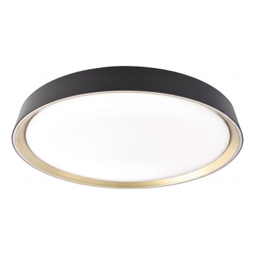 LED stropno svjetlo s prigušivanjem ILVI LED/45W/230V 2700-6500K Ø 50 cm crna/mesing + daljinski upravljač