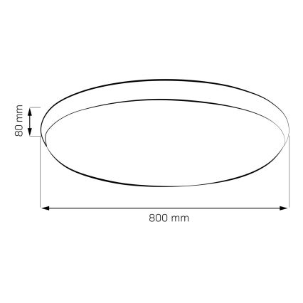 Prigušivo LED stropno svjetlo KERN LED/80W/230V 3000/4000/6000K promjer 80 cm zlatno + daljinski upravljač