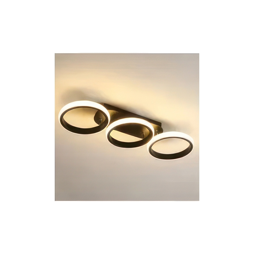 LED stropna svjetiljka s prigušivanjem LED/30W/230V 3000-6500K crna Wi-Fi Tuya + daljinski upravljač