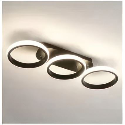 LED stropna svjetiljka s prigušivanjem LED/30W/230V 3000-6500K crna Wi-Fi Tuya + daljinski upravljač