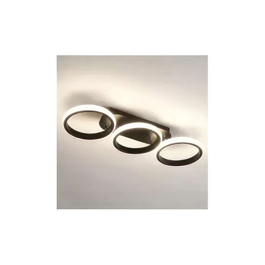 LED stropna svjetiljka s prigušivanjem LED/30W/230V 3000-6500K crna Wi-Fi Tuya + daljinski upravljač