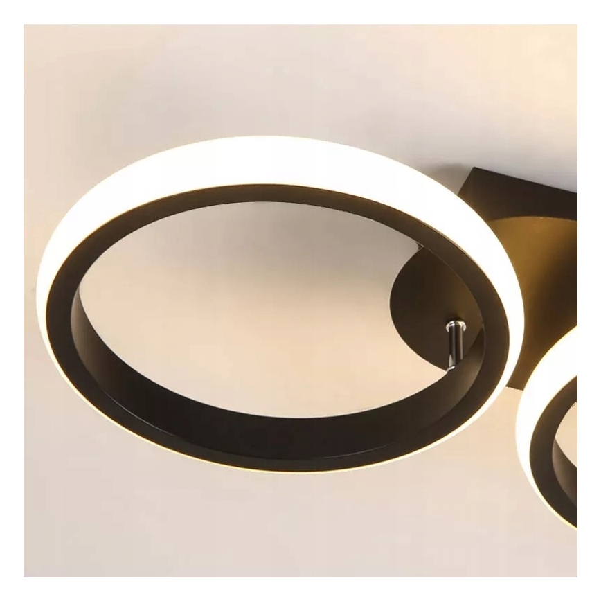 LED stropna svjetiljka s prigušivanjem LED/30W/230V 3000-6500K crna Wi-Fi Tuya + daljinski upravljač