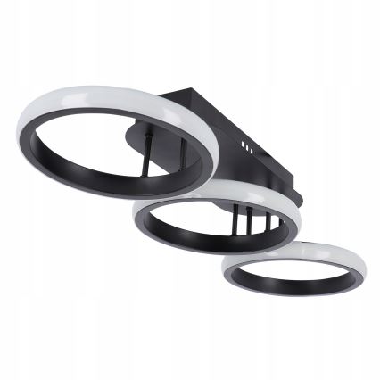 LED stropna svjetiljka s prigušivanjem LED/30W/230V 3000-6500K crna Wi-Fi Tuya + daljinski upravljač