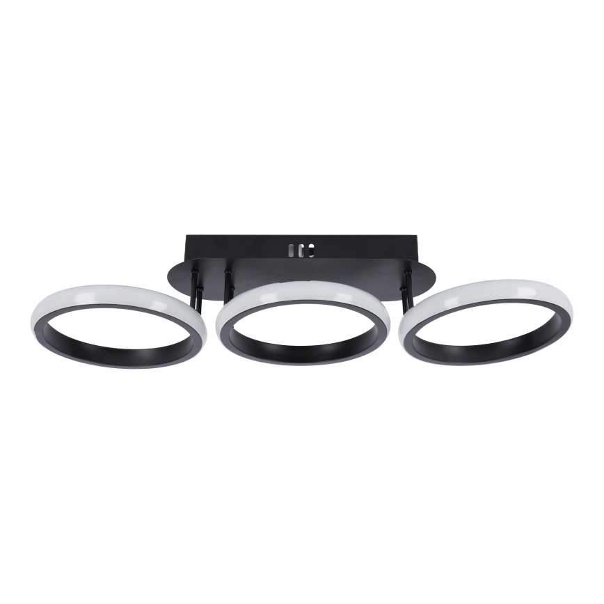 LED stropna svjetiljka s prigušivanjem LED/30W/230V 3000-6500K crna Wi-Fi Tuya + daljinski upravljač